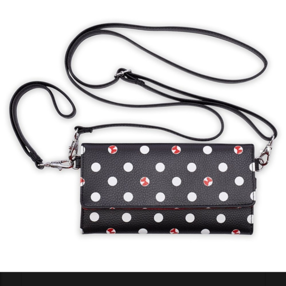 Disney Wallet Mini Mouse Poka Dot Wrist Let Crossbody